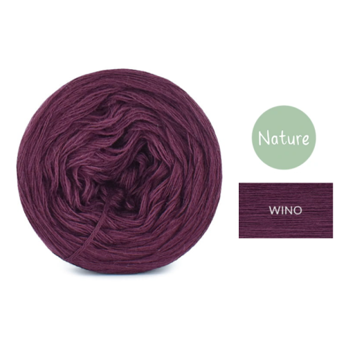 KOKONEK Mono Nature jeden kolor - wino / 250m