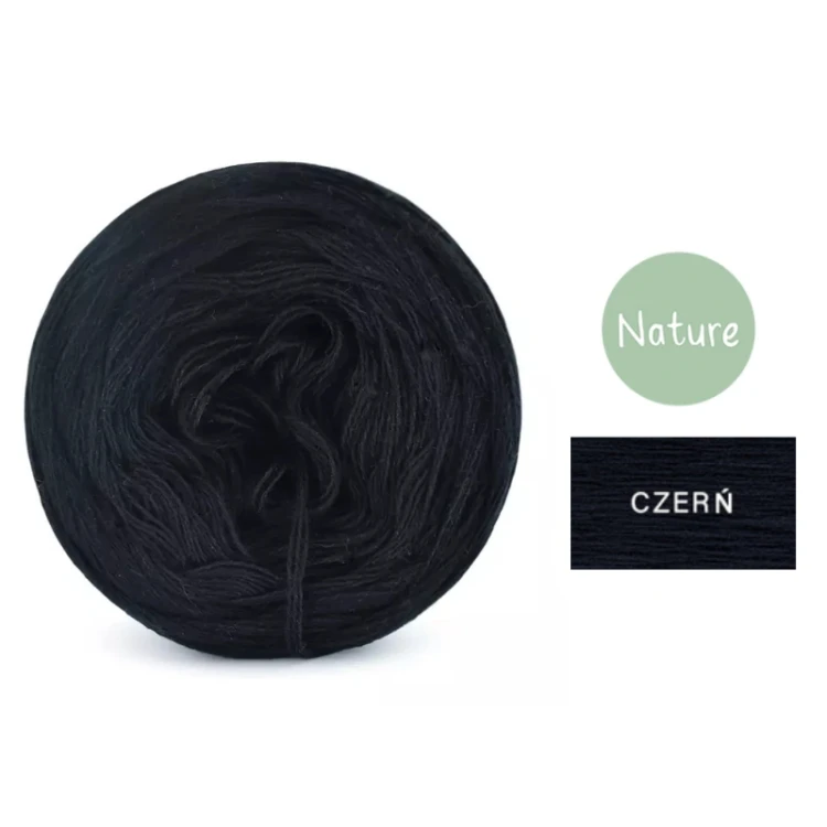 KOKONEK Mono Nature jeden kolor - czerń / 250m