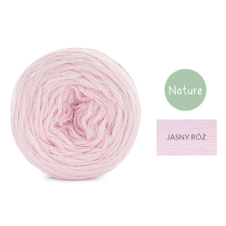 KOKONEK Mono Nature jeden kolor - jasny róż / 250m