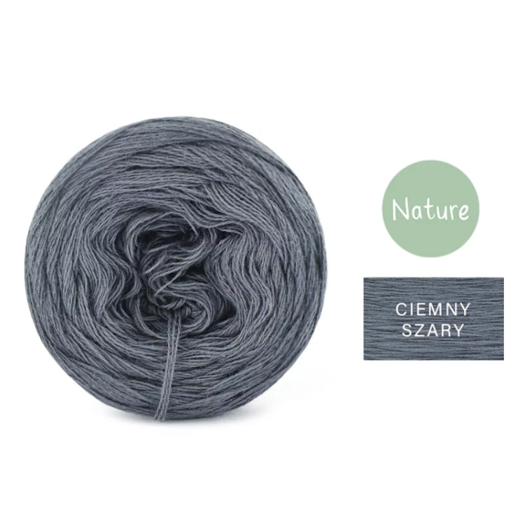 KOKONEK Mono Nature jeden kolor - ciemny szary / 250m
