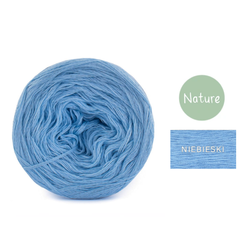 KOKONEK Mono Nature jeden kolor - niebieski / 250m