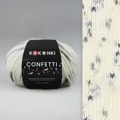 Włóczka KOKONKI Confetti 02 / ~90 m