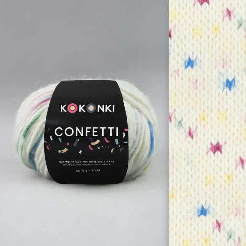 Włóczka KOKONKI Confetti 05 / ~90 m