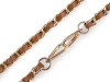Uchwyt do torby z łańcuszkiem i karabińczykami / 112 cm / koniak - złoto / 930433