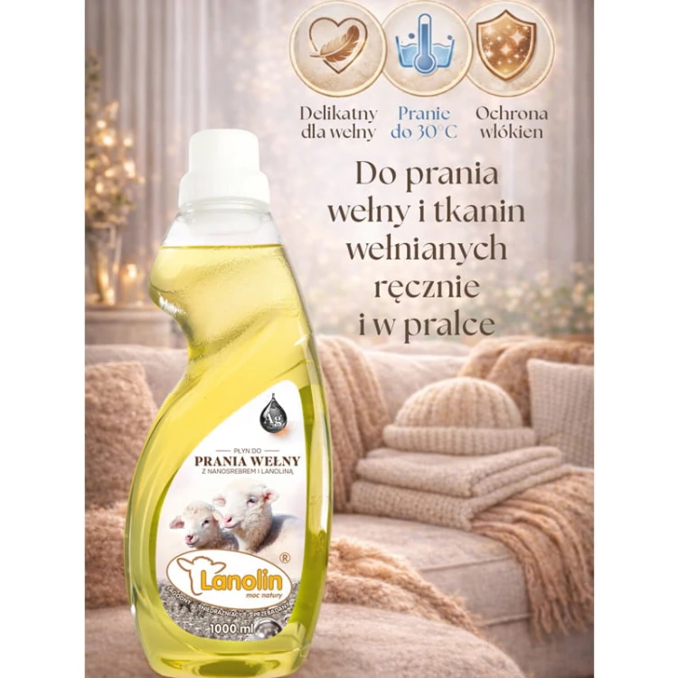 Płyn do prania tkanin i wełny Lanolin / 1L