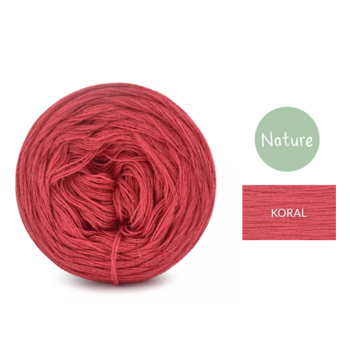 KOKONEK Mono Nature jeden kolor - koral / 250m