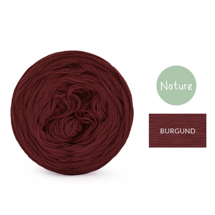 KOKONEK Mono Nature jeden kolor - burgund / 250m