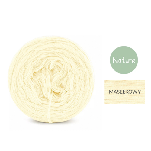 KOKONEK Mono Nature jeden kolor - masełkowy / 250m