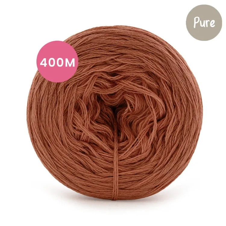 KOKONEK Pure Mono jeden kolor - glina / 400 m