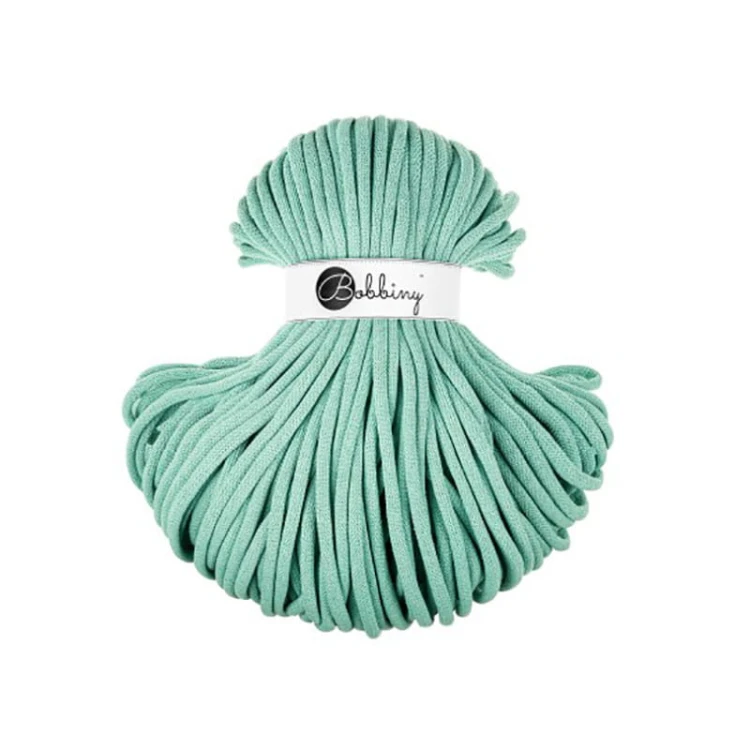 Sznurek pleciony bawełniany Bobbiny Jumbo / Jelly Mint  / 9mm / 100m