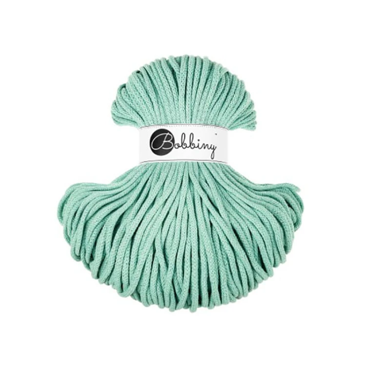 Sznurek pleciony bawełniany Bobbiny Premium / Jelly Mint / 5mm / 100m