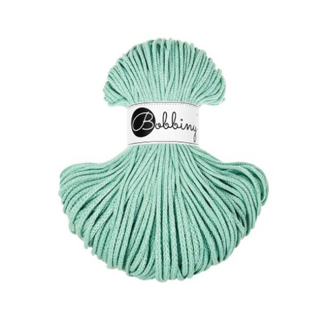 Sznurek pleciony bawełniany Bobbiny Junior / Jelly Mint / 3mm / 100m