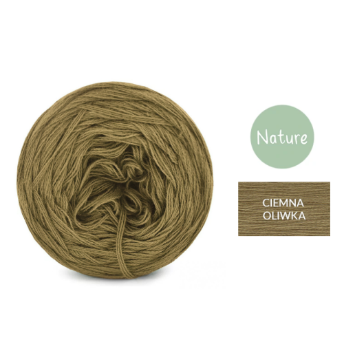 KOKONEK Mono Nature jeden kolor - ciemna oliwka / 250m