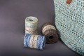 Włóczka Yarnart Papiro Twisted Melange 2310 / rafia papierowa / pudrowy-jagoda-fiolet