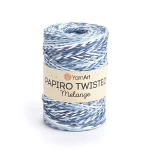 Włóczka Yarnart Papiro Twisted Melange 2311 / rafia papierowa / błękit-jeans-biel