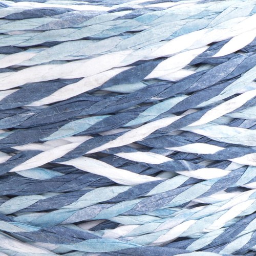 Włóczka Yarnart Papiro Twisted Melange 2311 / rafia papierowa / błękit-jeans-biel