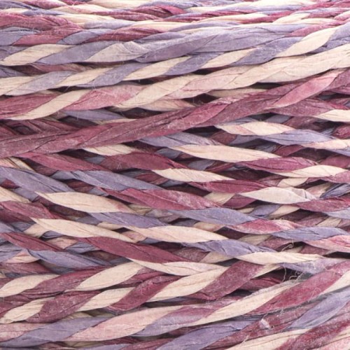 Włóczka Yarnart Papiro Twisted Melange 2310 / rafia papierowa / pudrowy-jagoda-fiolet