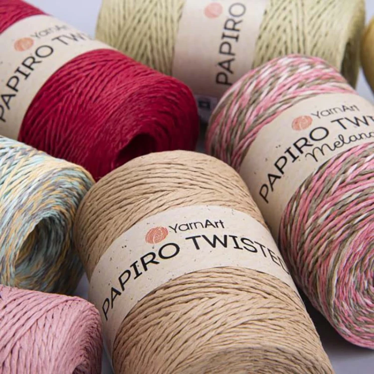 Włóczka Yarnart Papiro Twisted 1324 / rafia papierowa / fiolet