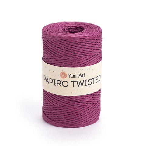 Włóczka Yarnart Papiro Twisted 1322 / rafia papierowa / fuksja