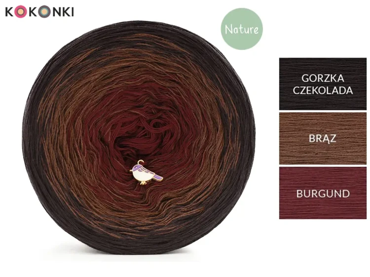 KOKONEK Nature NT106 Ciemna Jesień - Gorzka czekolada/brąz/burgund