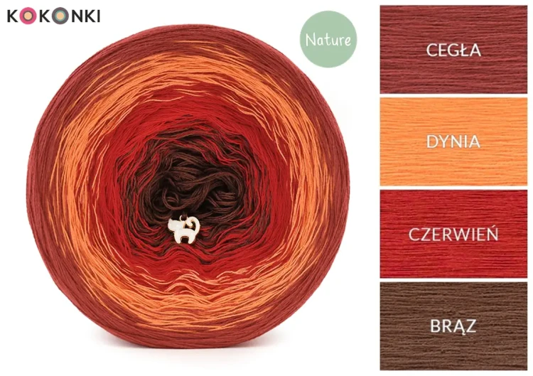 KOKONEK Nature NT107 Ciepła Jesień - Cegła/dynia/czerwień/brąz