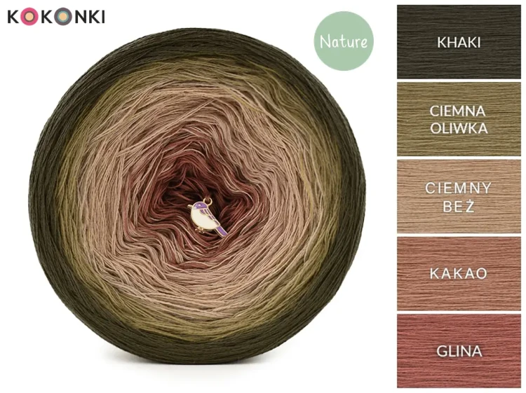KOKONEK Nature NT108 Zgaszona Jesień - Khaki/ciemna oliwka/ciemny beż/kakao/glina