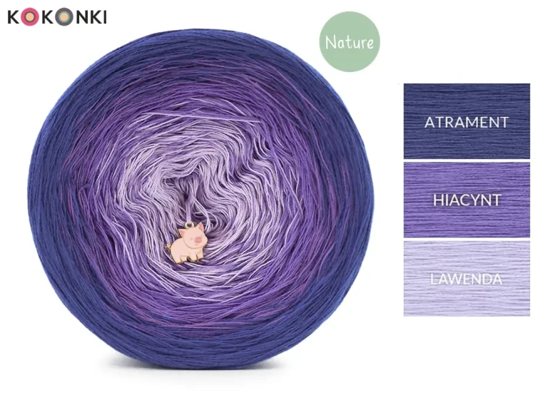 KOKONEK Nature NT110 Chłodne Lato - Atrament/hiacynt/lawenda