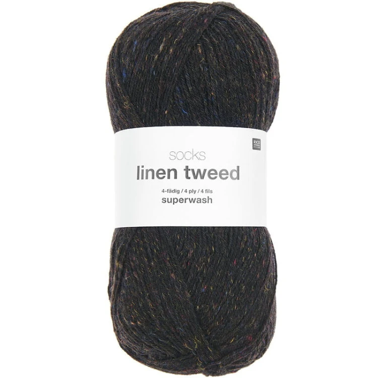Włóczka skarpetkowa Rico Design Socks Linen Tweed 4ply 007