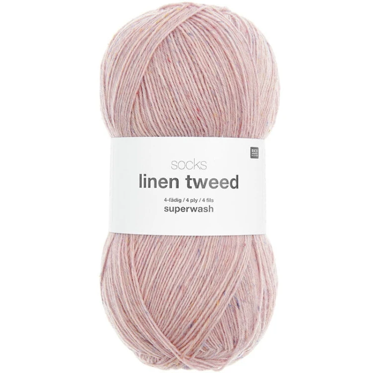 Włóczka skarpetkowa Rico Design Socks Linen Tweed 4ply 002