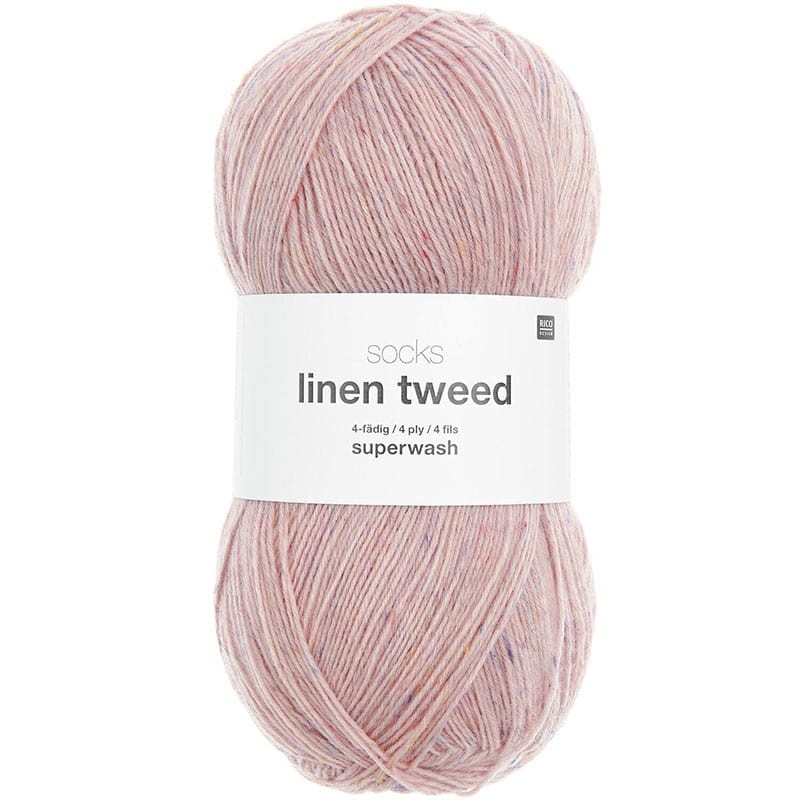 Włóczka skarpetkowa Rico Design Socks Linen Tweed 4ply 002