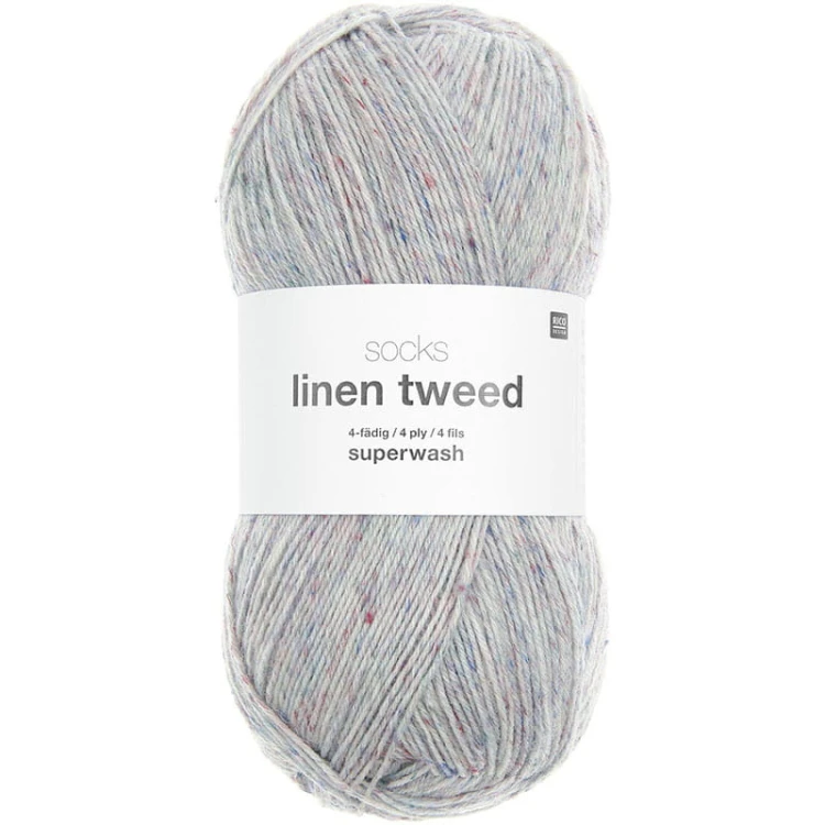 Włóczka skarpetkowa Rico Design Socks Linen Tweed 4ply 004