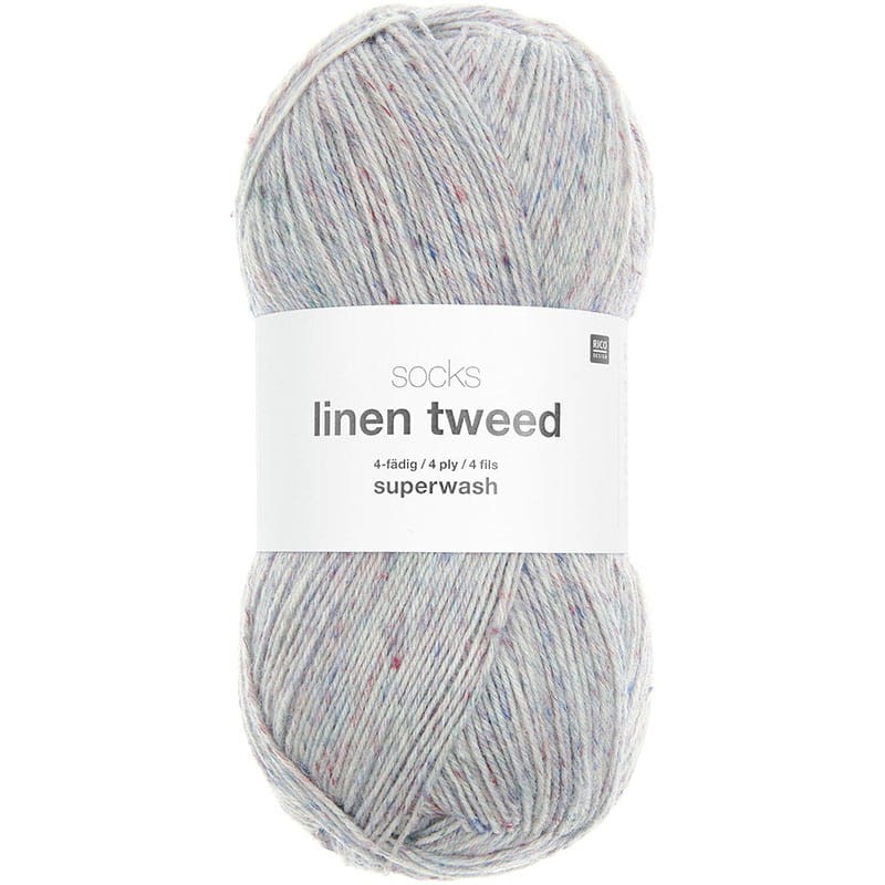 Włóczka skarpetkowa Rico Design Socks Linen Tweed 4ply 004