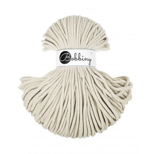 Sznurek pleciony bawełniany Bobbiny Premium / Kaszmirowy Beż / Cashmere Beige / 5mm / 100m