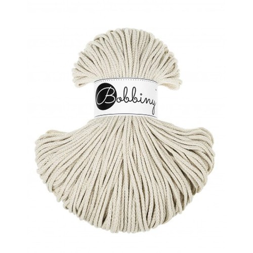 Sznurek pleciony bawełniany Bobbiny Junior / Kaszmirowy Beż / Cashmere Beige / 3mm / 100m