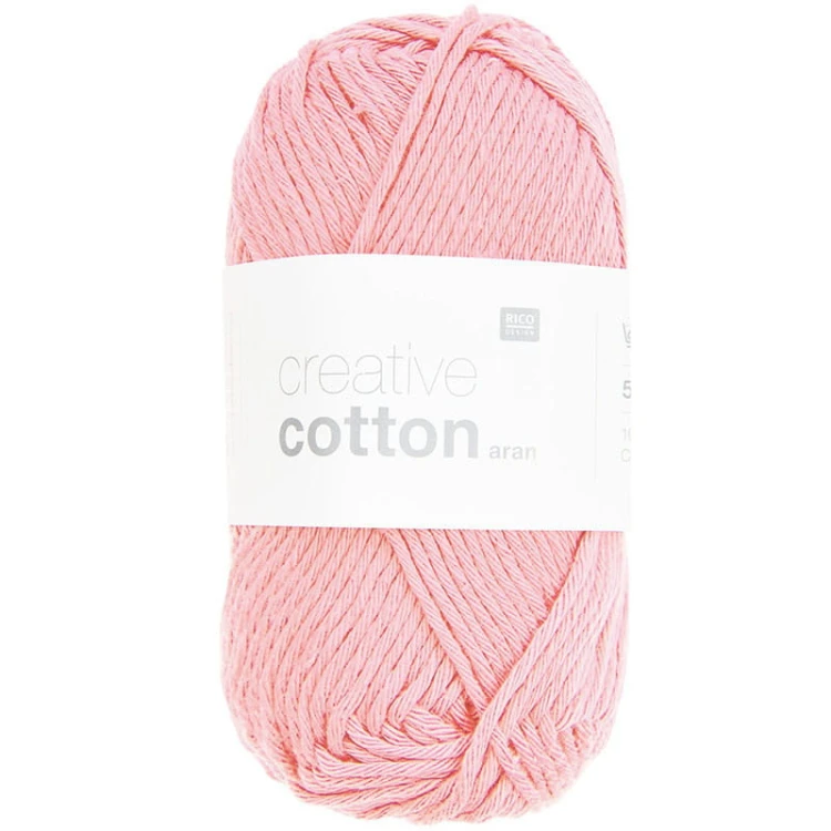 Włóczka Rico Design Creative Cotton 00 / jasny róż