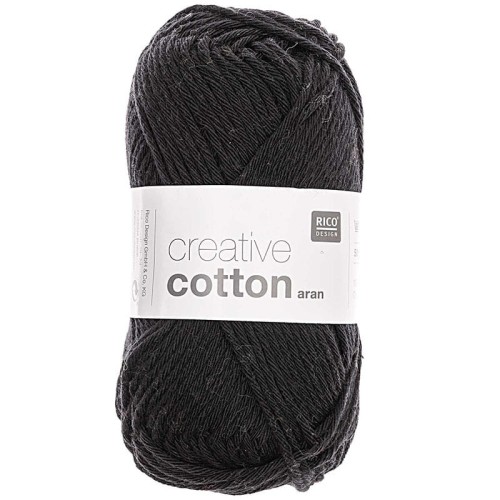 Włóczka Rico Design Creative Cotton 90 / czerń
