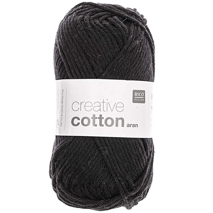 Włóczka Rico Design Creative Cotton 90 / czerń
