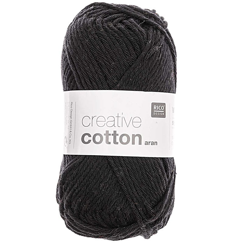 Włóczka Rico Design Creative Cotton 90 / czerń