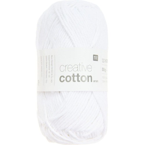 Włóczka Rico Design Creative Cotton 80 / biel