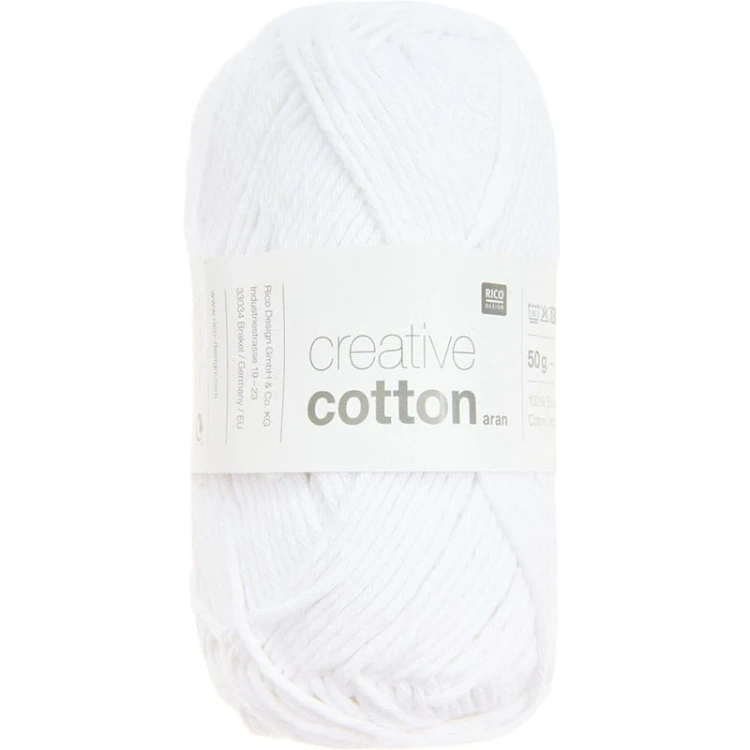 Włóczka Rico Design Creative Cotton 80 / biel