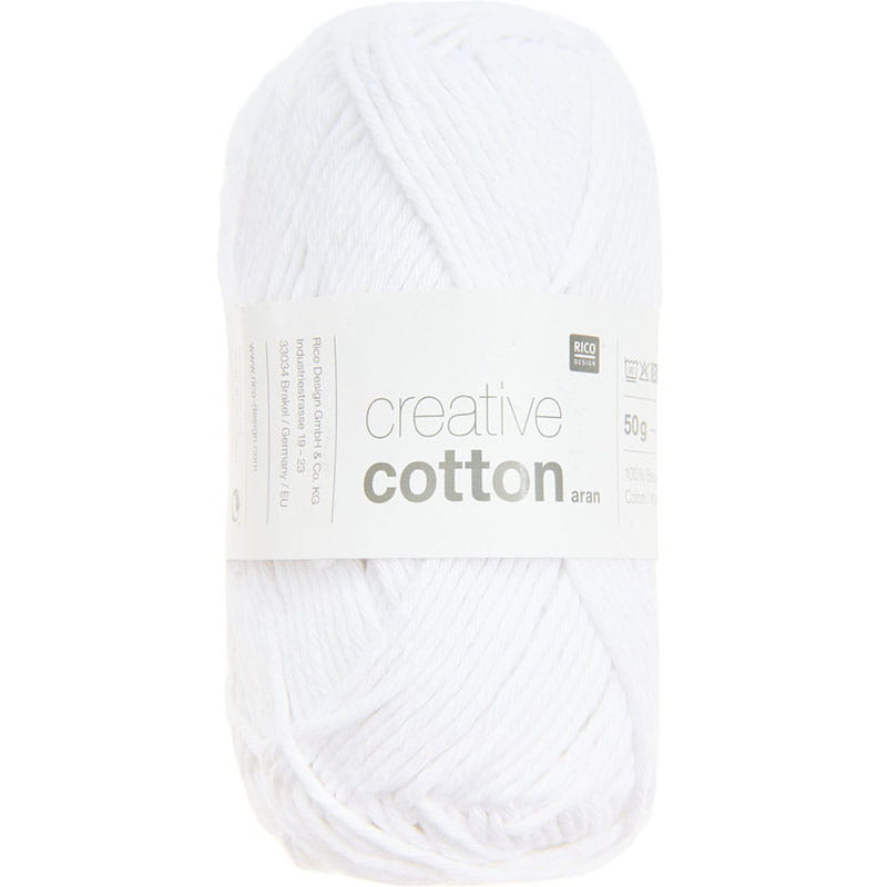 Włóczka Rico Design Creative Cotton 80 / biel