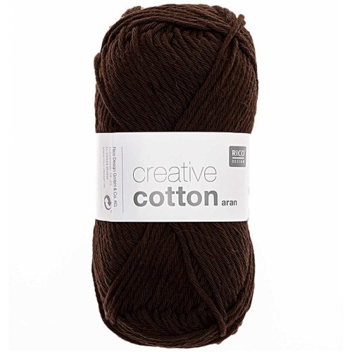 Włóczka Rico Design Creative Cotton 58 / gorzka czekolada