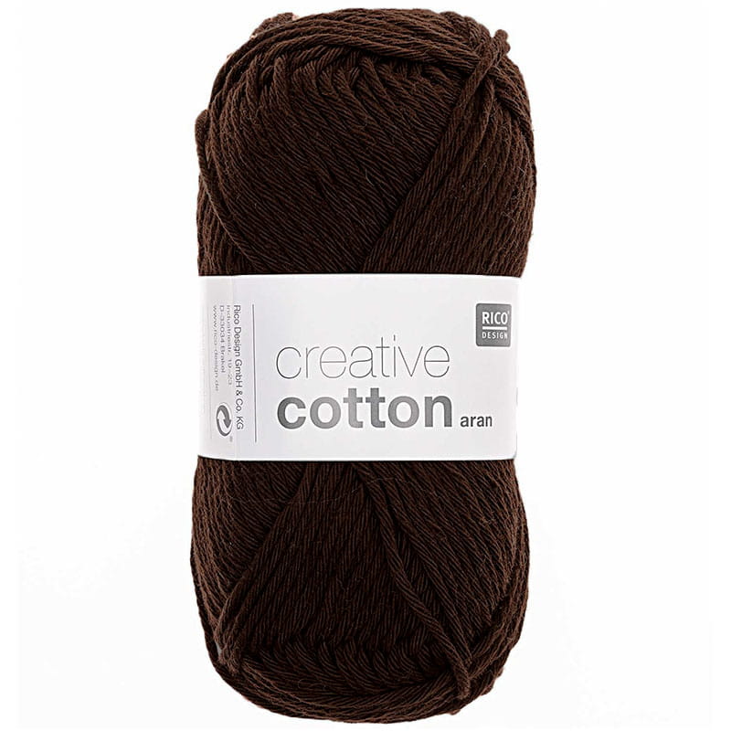 Włóczka Rico Design Creative Cotton 58 / gorzka czekolada