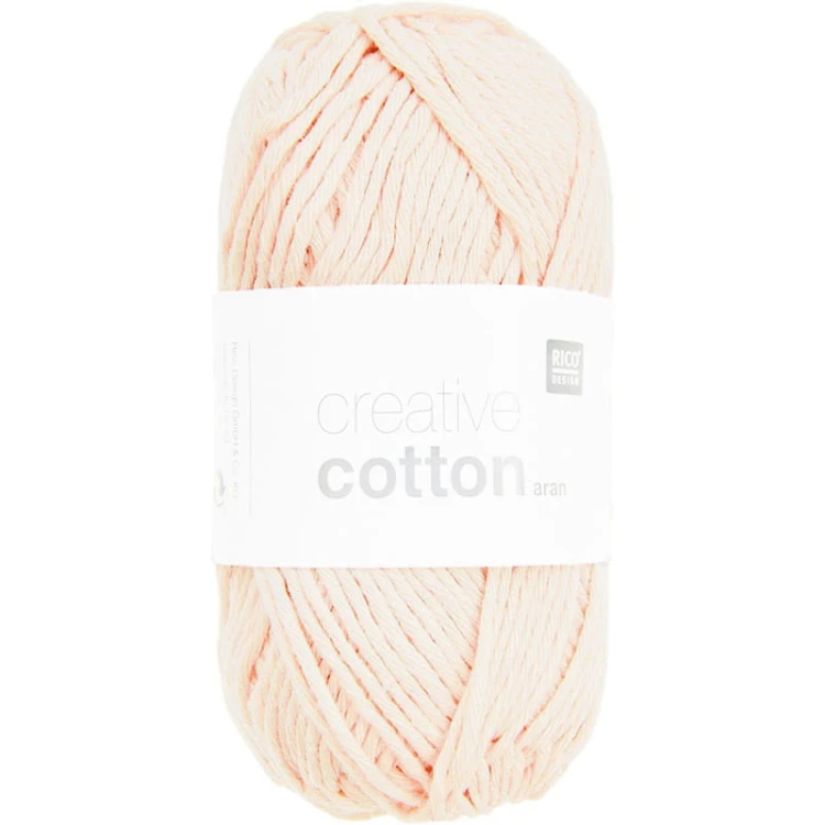 Włóczka Rico Design Creative Cotton 02 / pudrowy