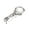Karabińczyk metalowy z krętlikiem / nikiel / 24x55 mm / 2 szt / 730924