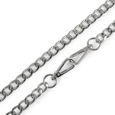 Łańcuszek do torebki z karabińczykiem / 114 cm / srebro / 1 szt / 930410