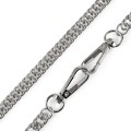 Łańcuszek do torebki z karabińczykiem / 120 cm / nikiel / 1 szt / 930142