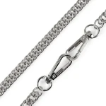 Łańcuszek do torebki z karabińczykiem / 120 cm / nikiel / 1 szt / 930142