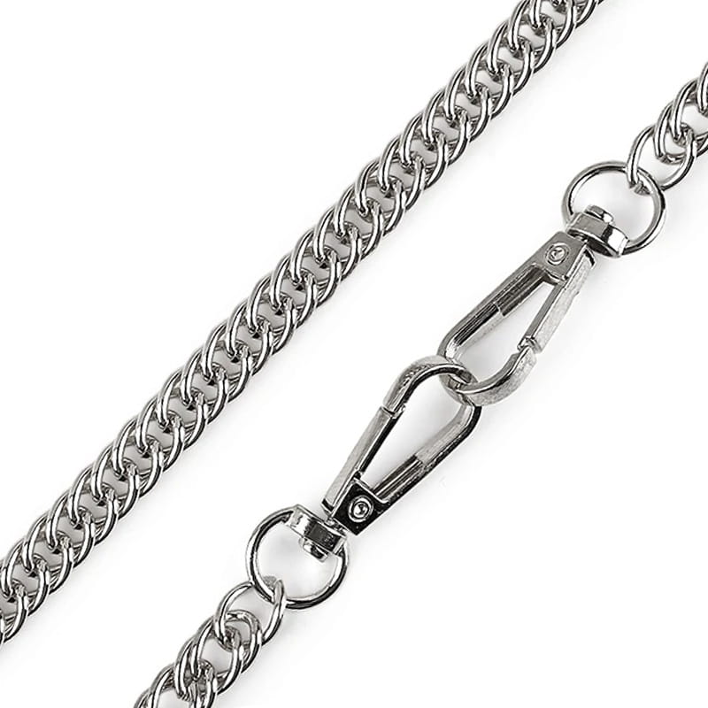 Łańcuszek do torebki z karabińczykiem / 120 cm / nikiel / 1 szt / 930142