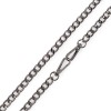 Łańcuszek do torebki z karabińczykiem / 120 cm / czarny nikiel / 1 szt / 930148